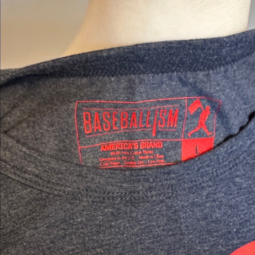 Baseballism “Love Baseball” Tee Shirt in Navy Blue, Size Large - Picture 5 of 5